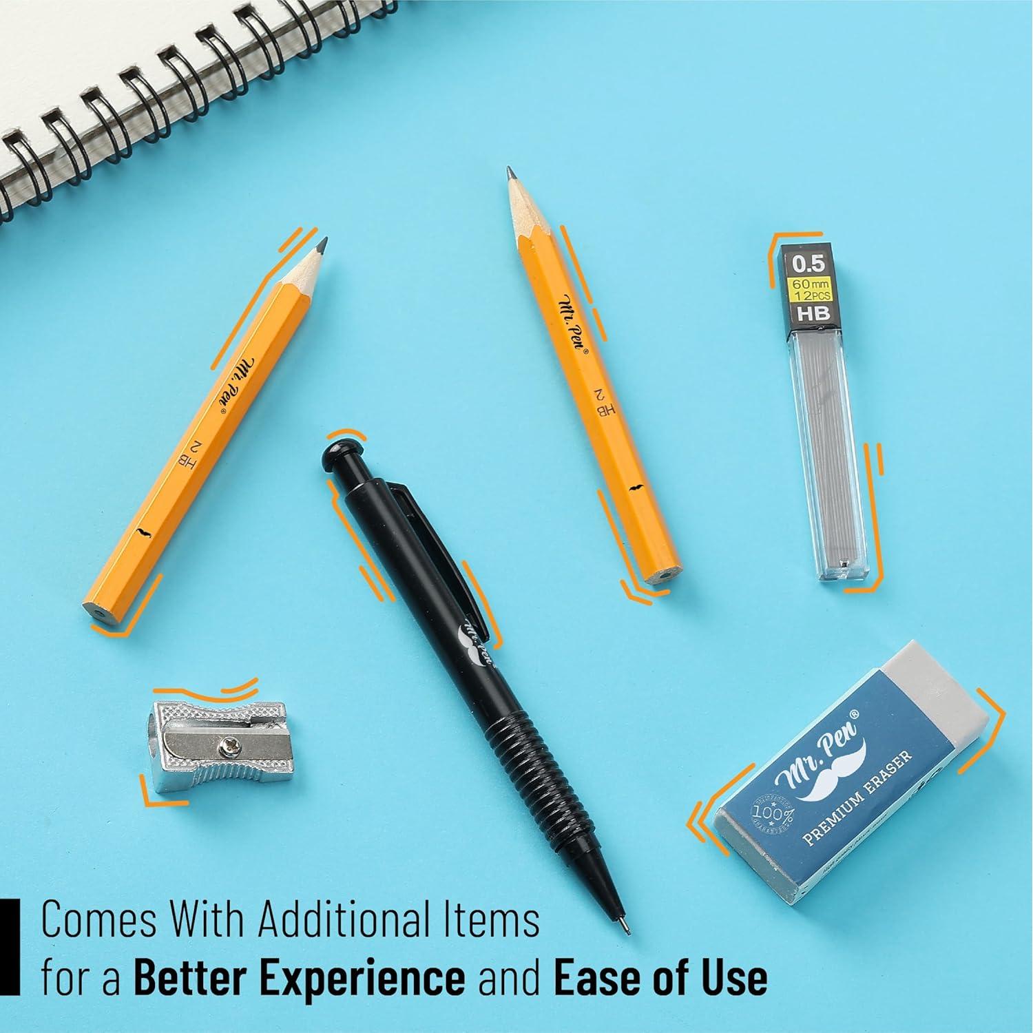 Juego de Geometría Mr. Pen 15 Piezas con Compases y Transportador