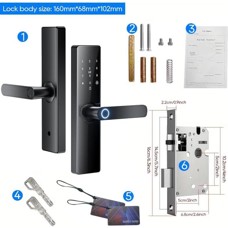Cerradura Electrónica Biométrica Genérico Z17 - Control App, Huella