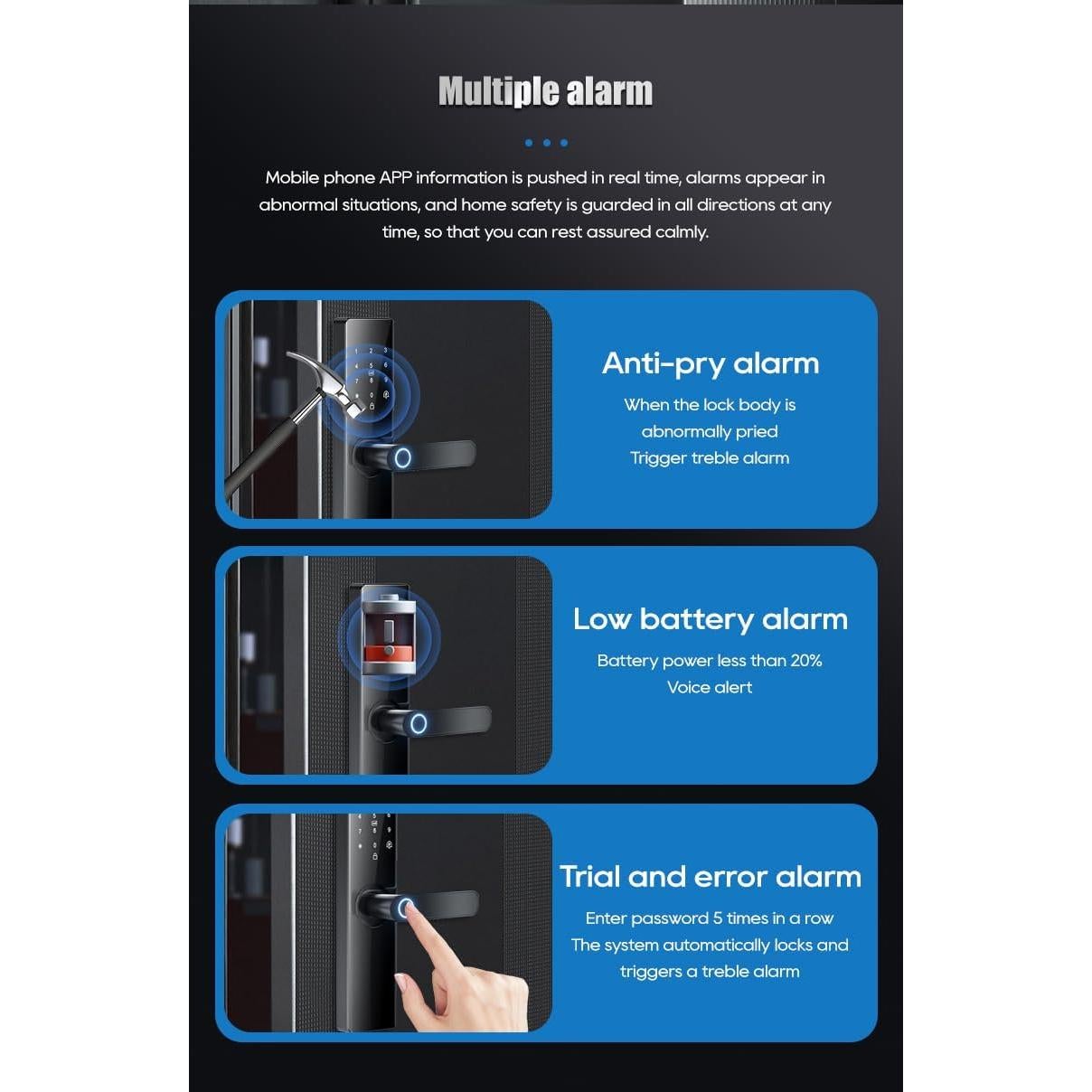 Cerradura Electrónica Biométrica Genérico Z17 - Control App, Huella