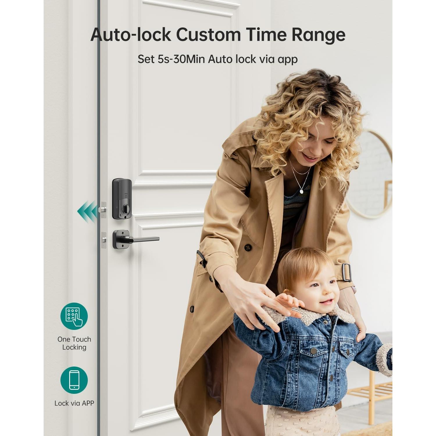 Cerradura Inteligente UYF WiFi con Huella Dactilar y Teclado