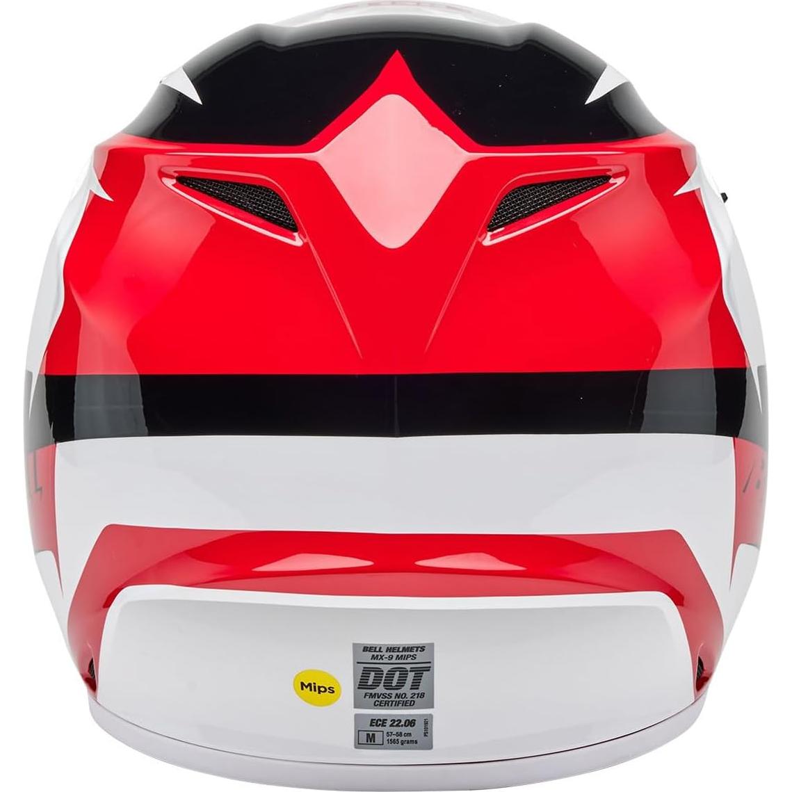 Casco de Motocross BELL MX-9 MIPS Rojo Brillante Mediano