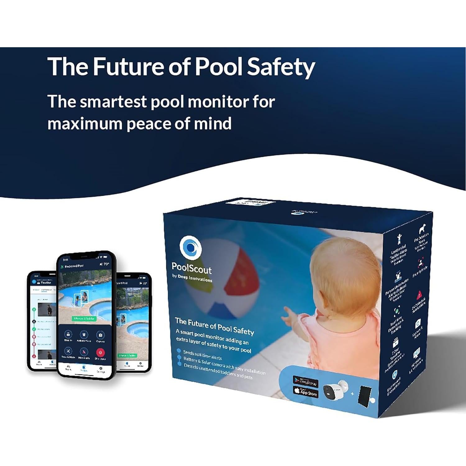 Sistema de Alarma de Seguridad para Piscinas PoolScout - Batería y Solar