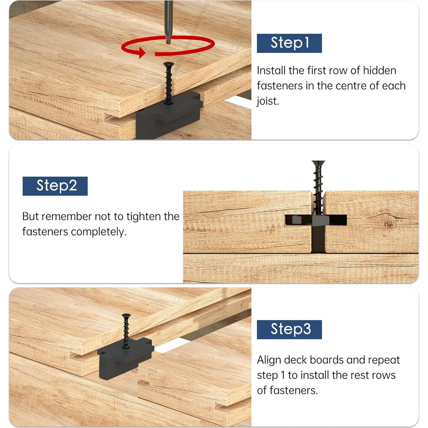 1000 Sujetadores Ocultos de Deck Tanghomi Nylon 7.05 kg