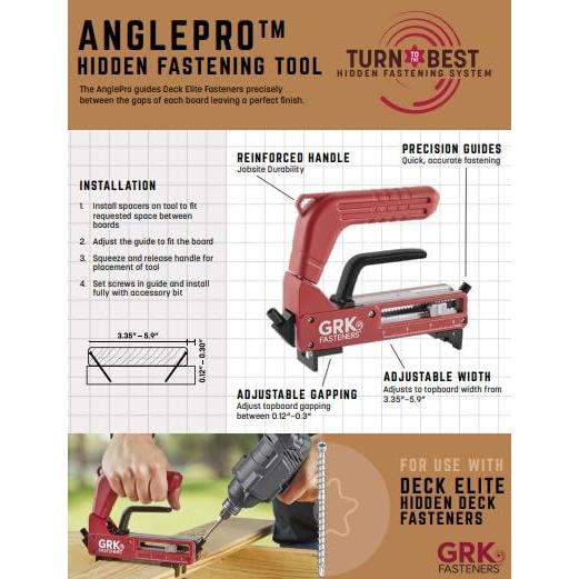 Herramienta de Sujeción Oculta GRK AnglePro 43126 Ajustable