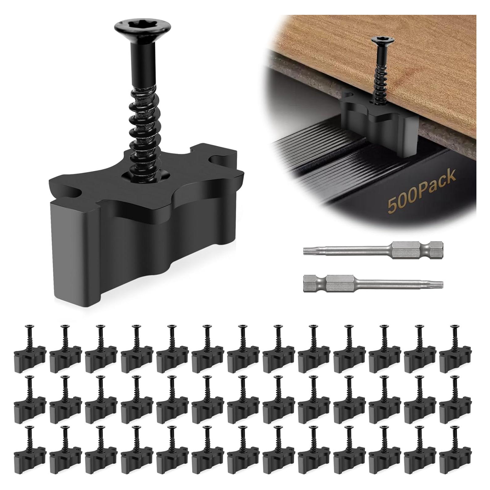 500 Sujetadores Ocultos para Decking Gyykzz - Clips de Plástico