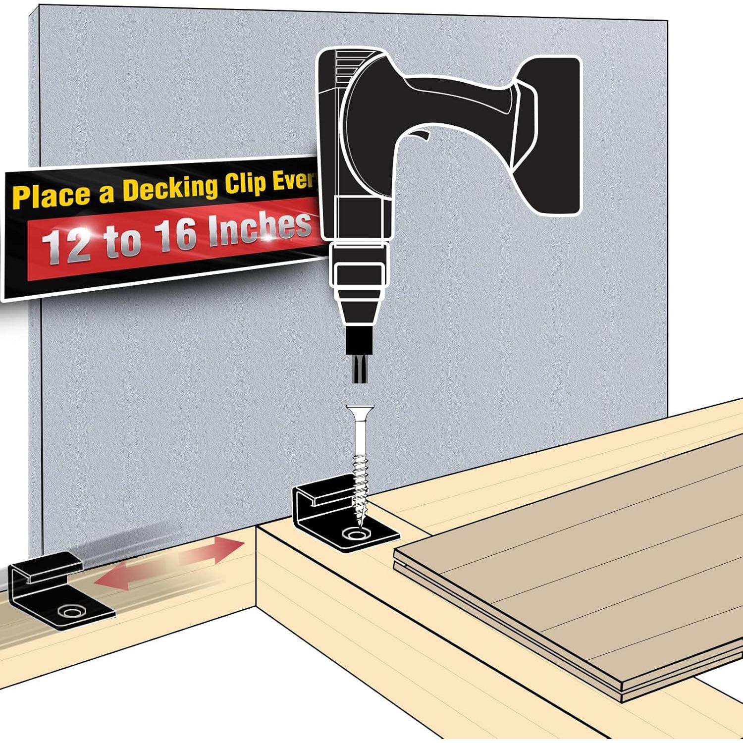Clips de Inicio ManCoda para Decks Compuestos - 36 Piezas, Negro