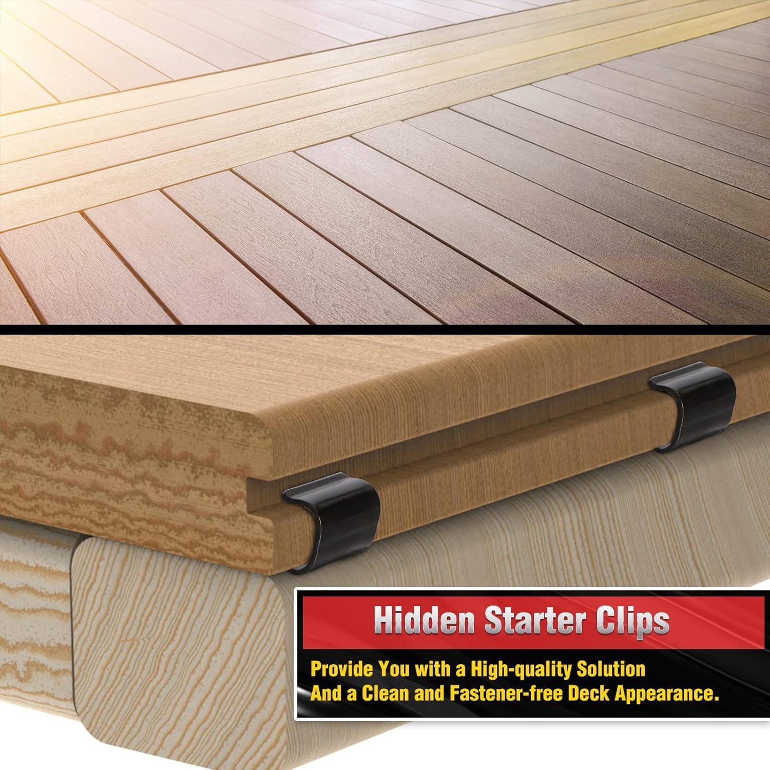 Clips de Inicio ManCoda para Decks Compuestos - 36 Piezas, Negro