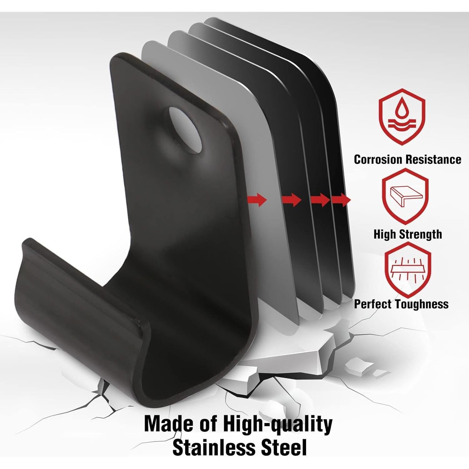 Clips de Inicio ManCoda para Decks Compuestos - 36 Piezas, Negro