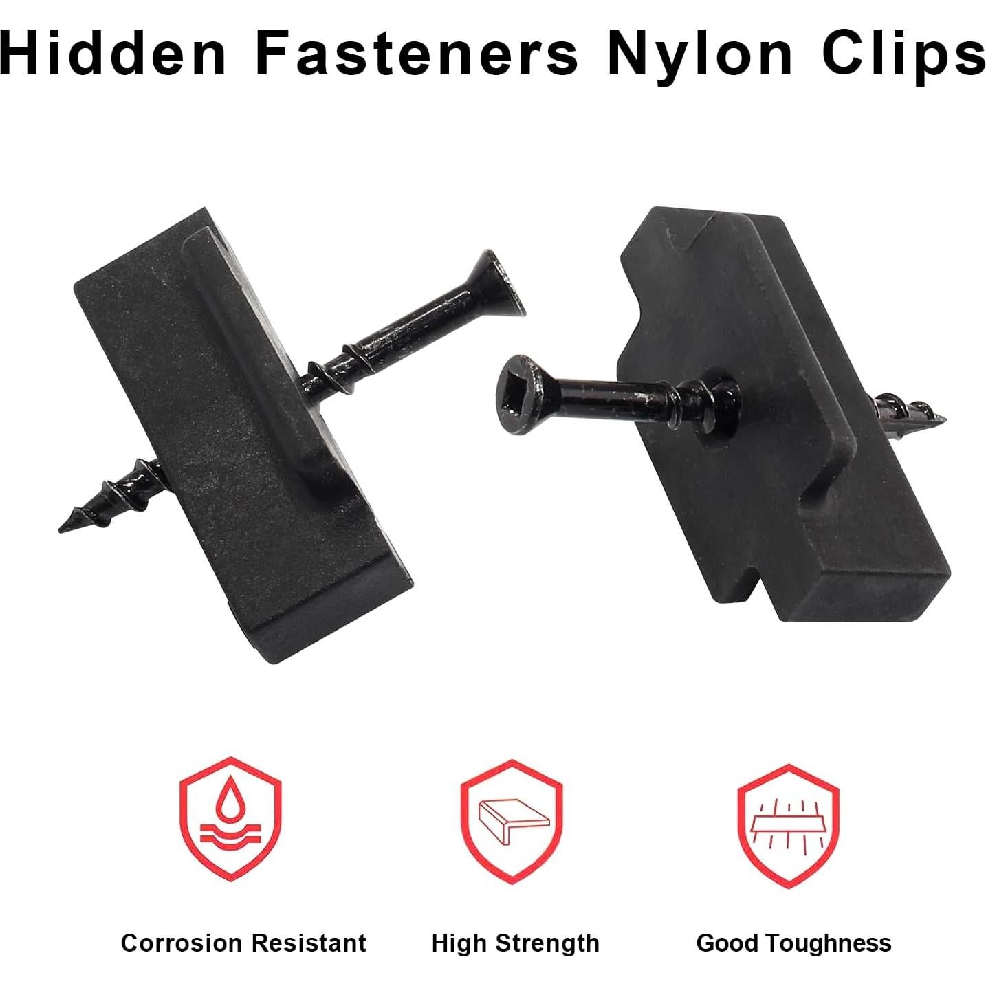 50 Clips Sujetadores Ocultos Nylon LifCratms para Decking