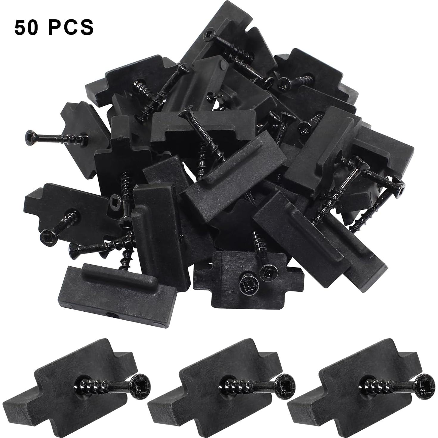 50 Clips Sujetadores Ocultos Nylon LifCratms para Decking