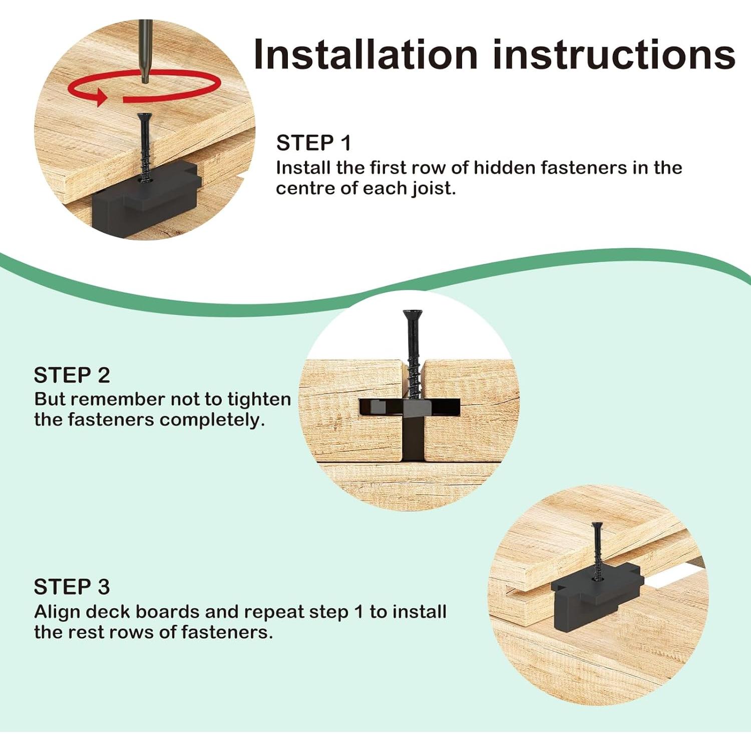 600 Sujetadores Ocultos para Decking Compuesto Sapiential Creation