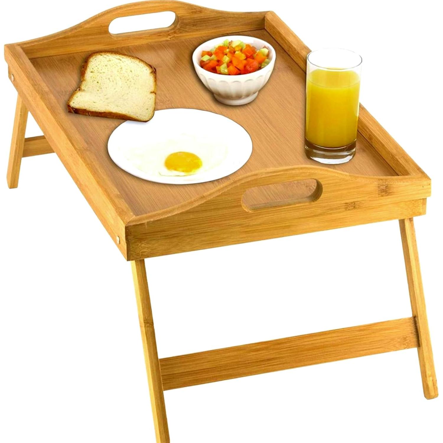 Bandeja de Mesa para Cama Home-It de Bambú Plegable 45.72x30.48cm