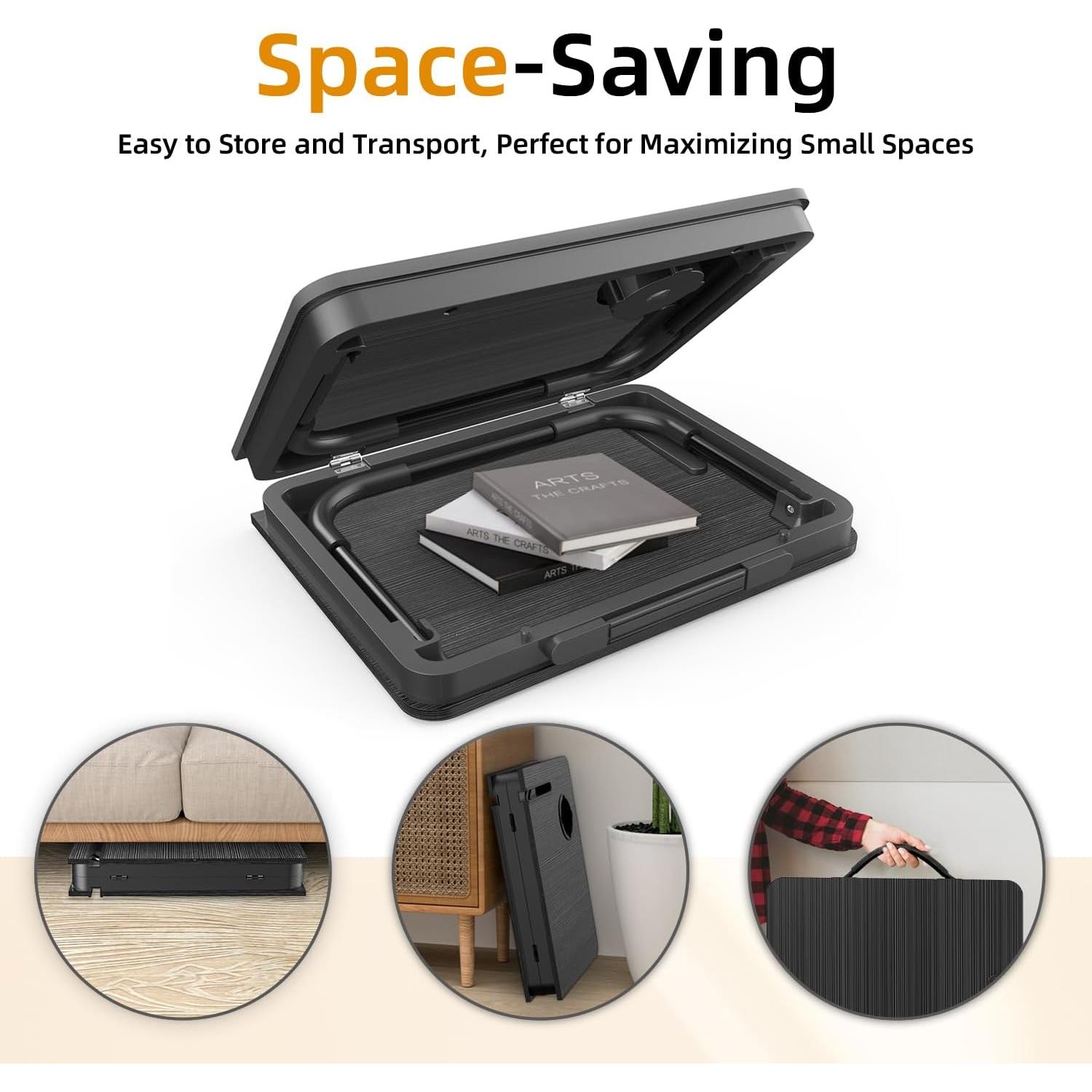 Escritorio Plegable para Laptop BUYIFY Negro 59x40 cm