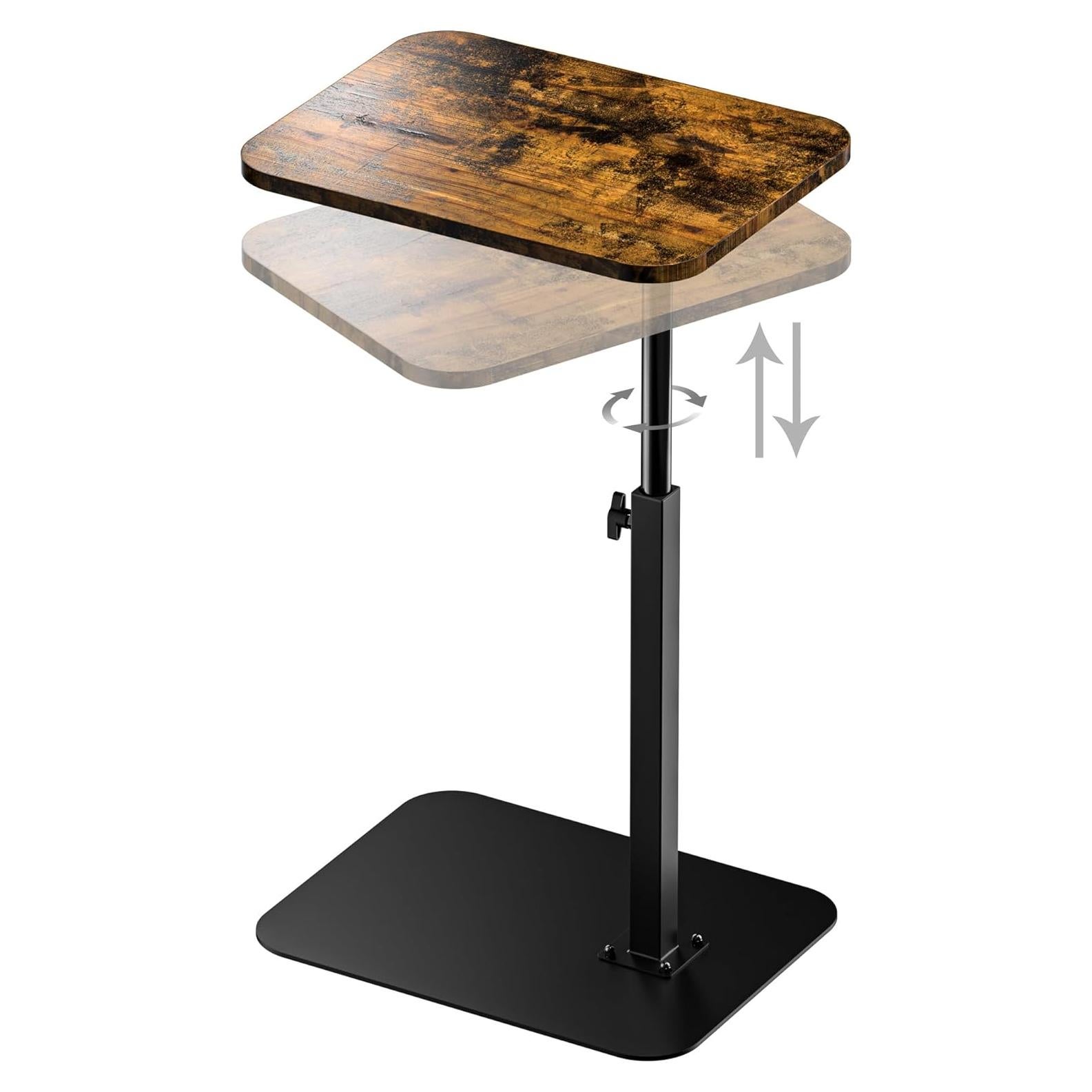 Mesa Lateral Ajustable HzTinT con Base de Metal y Diseño C