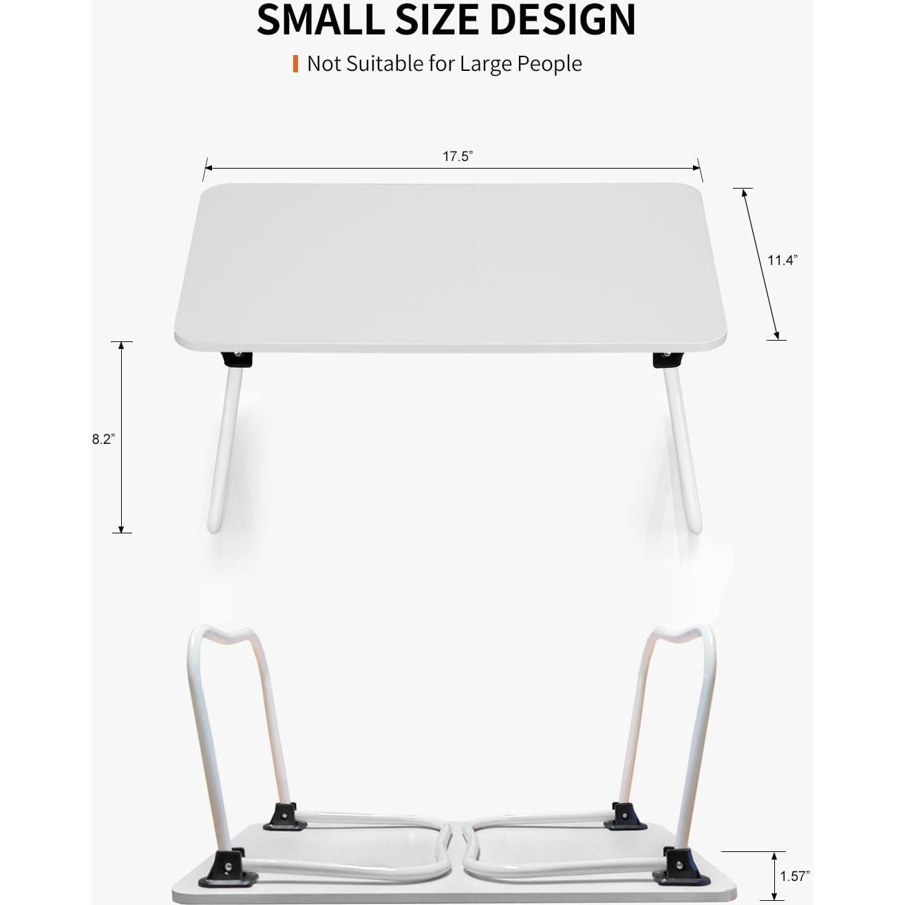 Escritorio Plegable FISYOD Blanco para Laptop 29.5x44.5 cm
