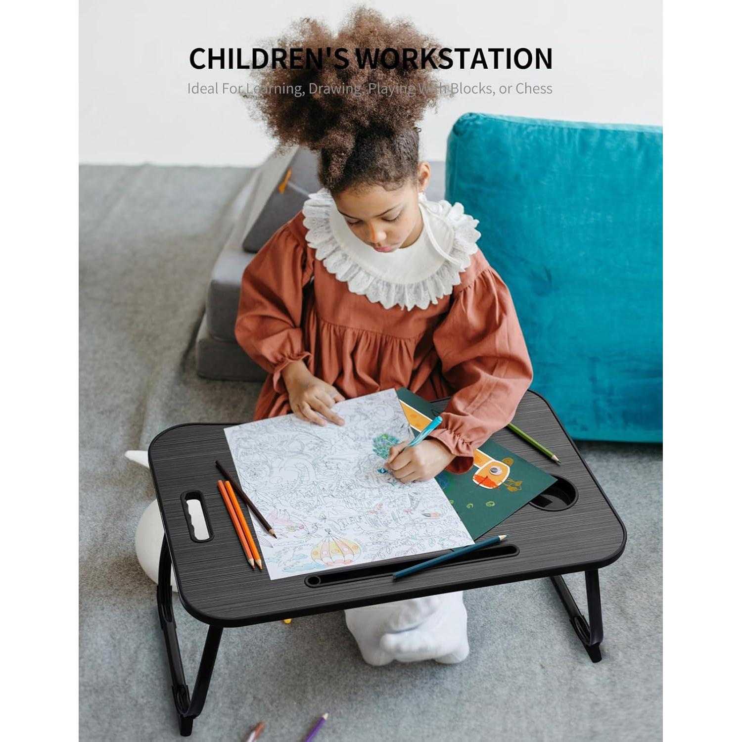 Escritorio Plegable para Laptop ZEAPTAC Negro 60x40cm