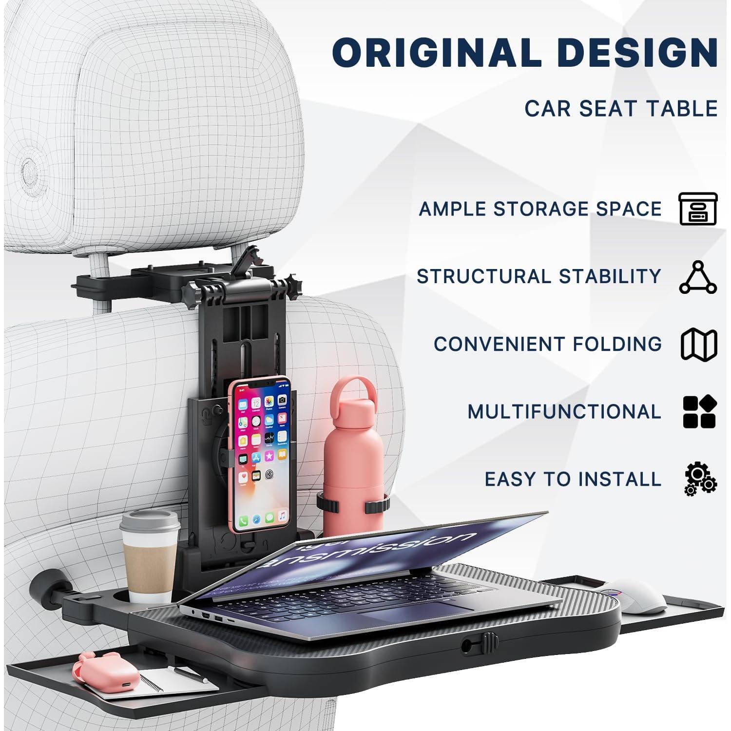 Mesa de bandeja trasera de coche AUEOTUAR A08-2 plegable