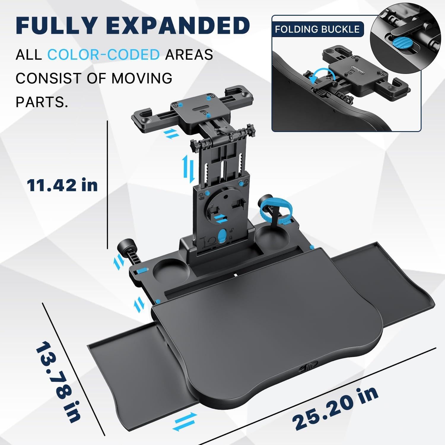 Mesa de bandeja trasera de coche AUEOTUAR A08-2 plegable