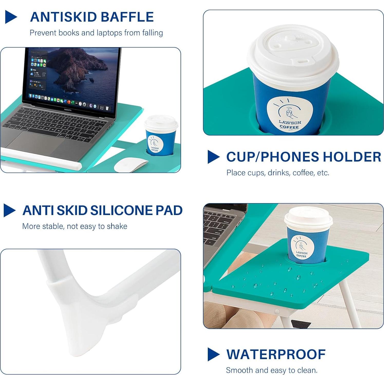 Escritorio Plegable para Laptop BYMECOST Azul 32.3x55.6 cm