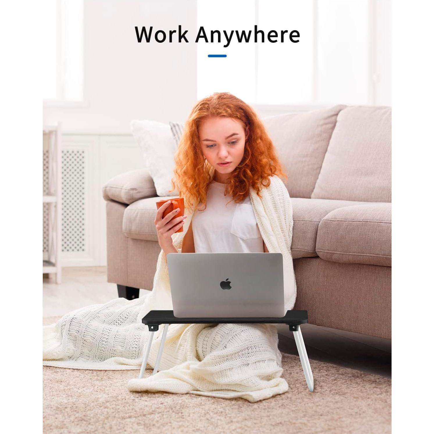 Mesa de cama plegable Ruxury para portátil - Negro