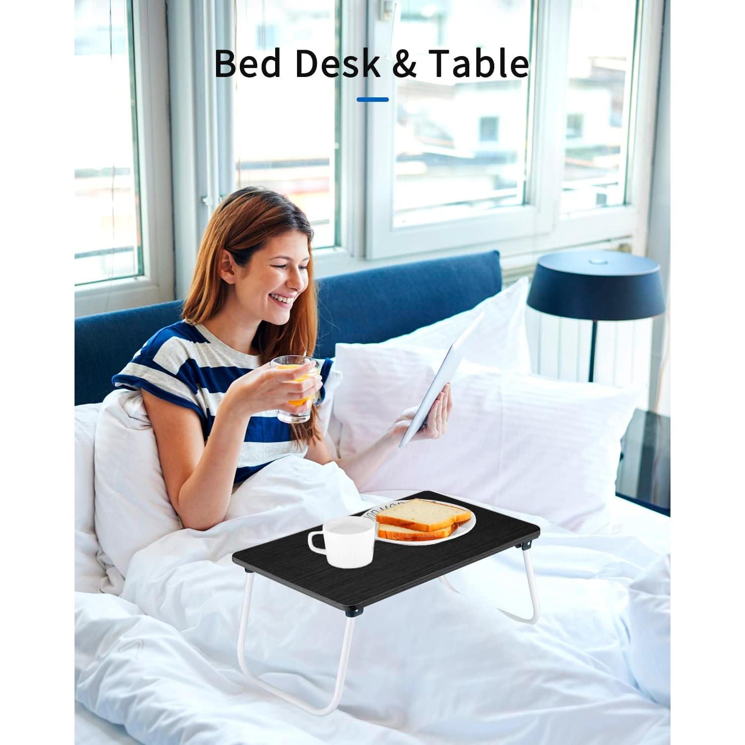 Mesa de cama plegable Ruxury para portátil - Negro