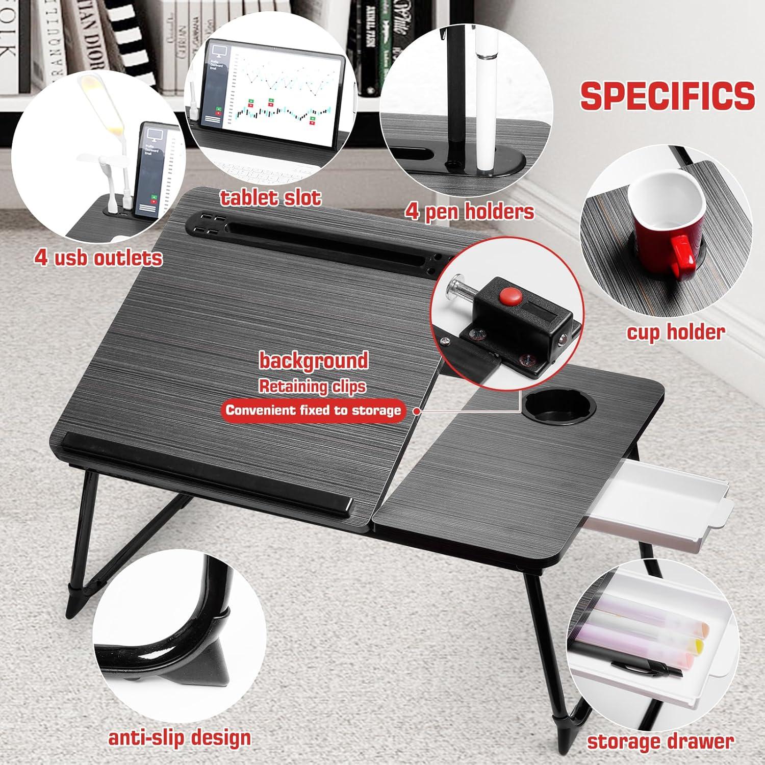 Escritorio Ajustable CloudTrip Plus XL con Luz LED y Cajón