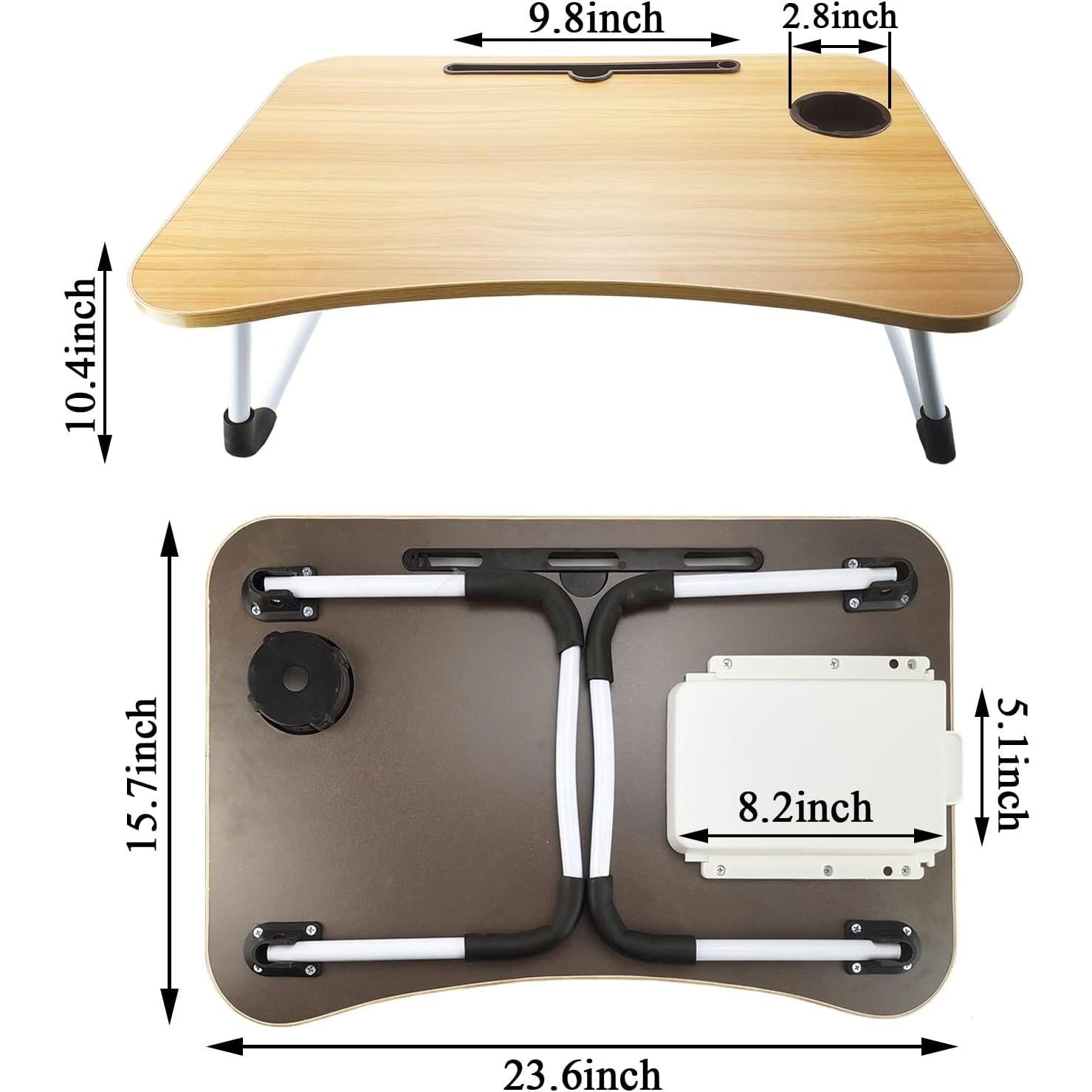 Escritorio Plegable Multifuncional QPEY para Laptop 60x40cm