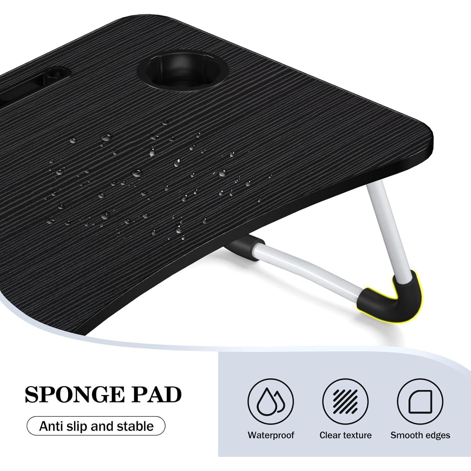 Mesa de cama portátil plegable Mayyol - Soporte para taza y tablet