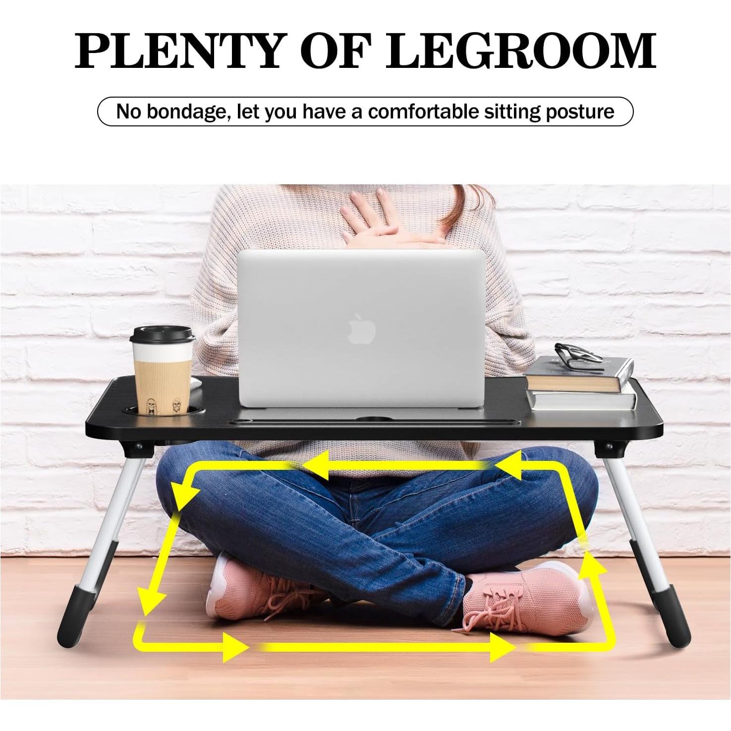 Mesa de cama portátil plegable Mayyol - Soporte para taza y tablet