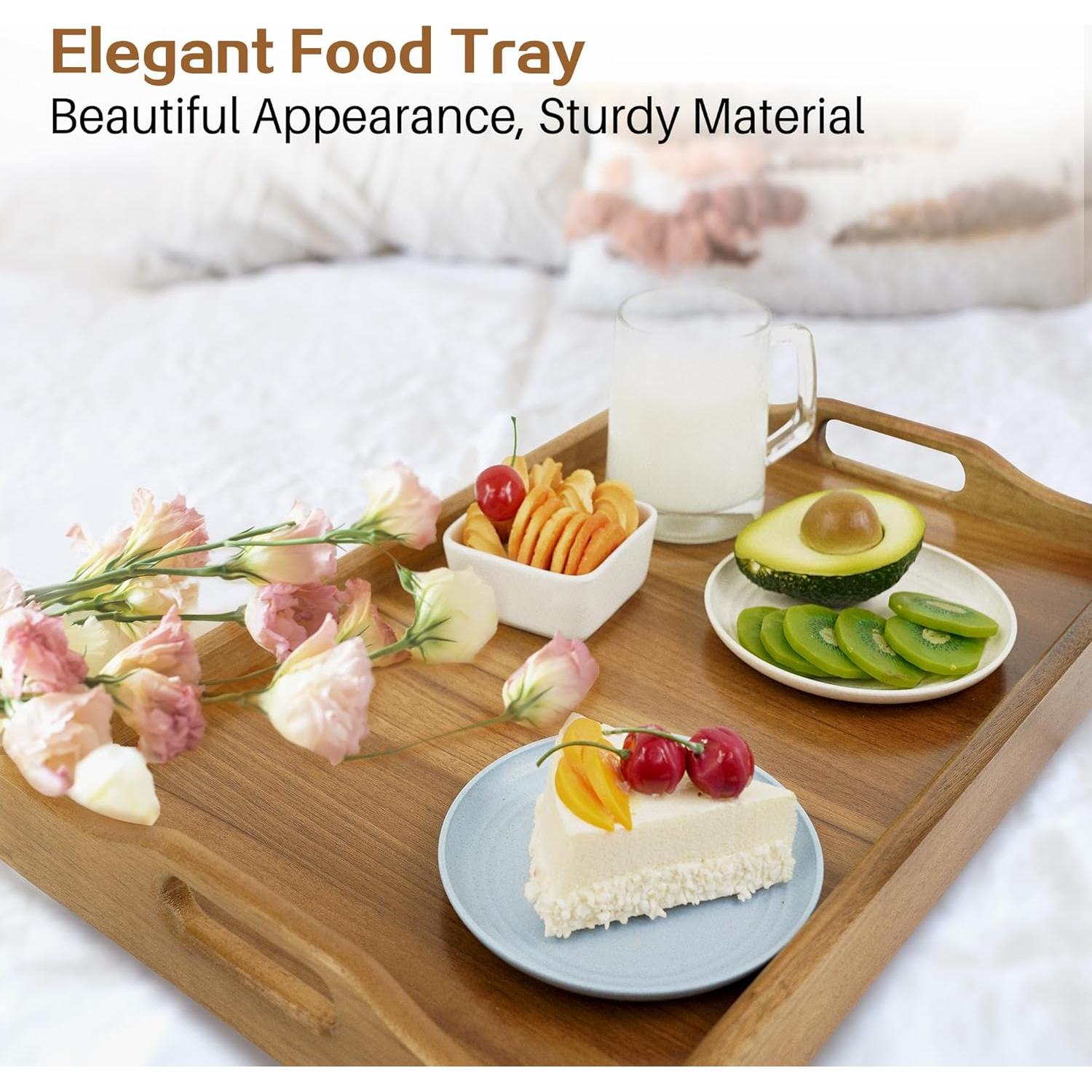 Mesa Bandeja de Cama Utoplike Acacia 50.8x33.4 cm Plegable