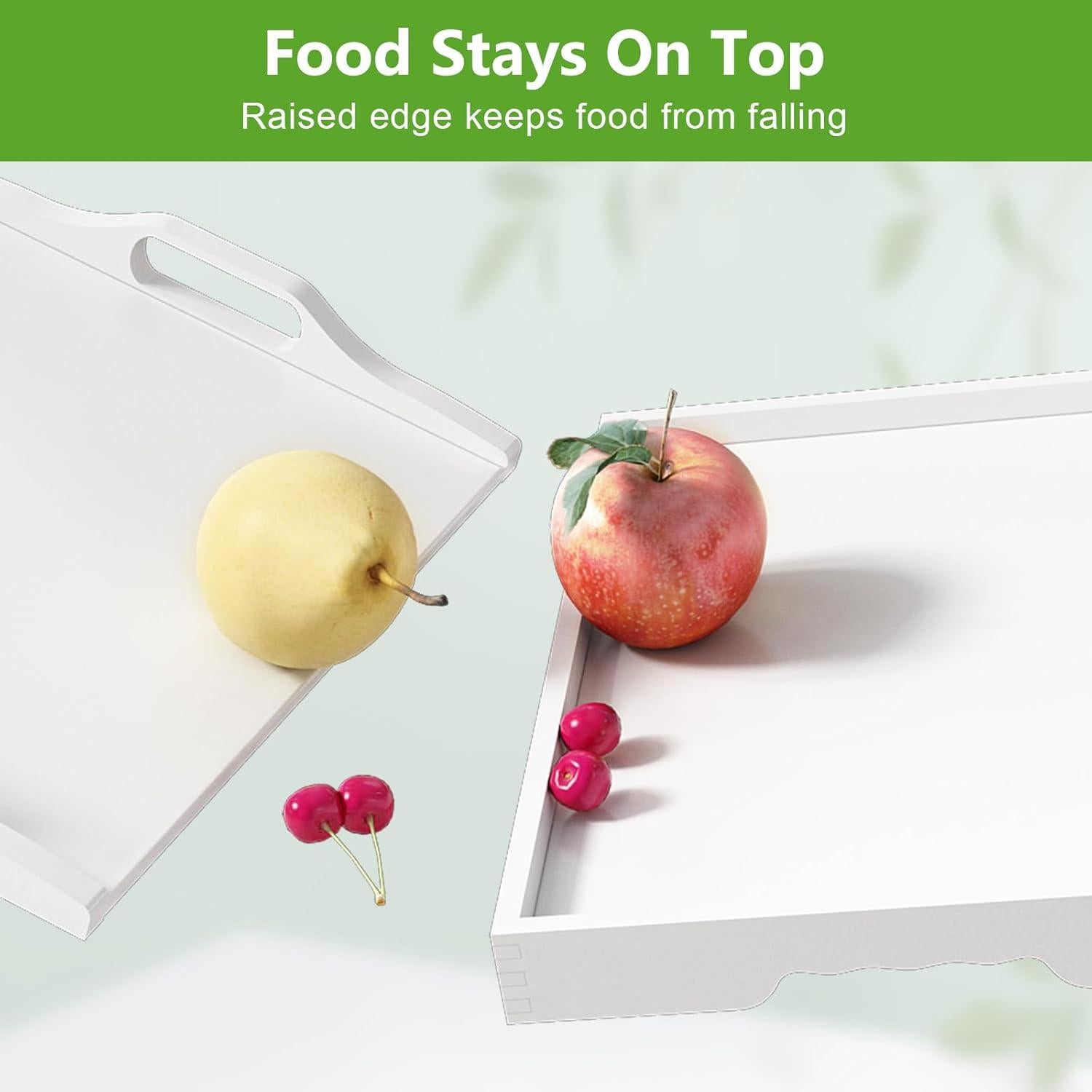 Mesa bandeja de cama Youpehom de bambú plegable blanca grande