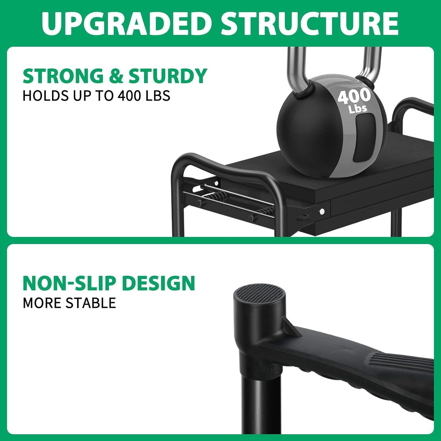 Rodillo y Asiento de Jardín TomCare 27 cm Almohadilla Suave Plegable