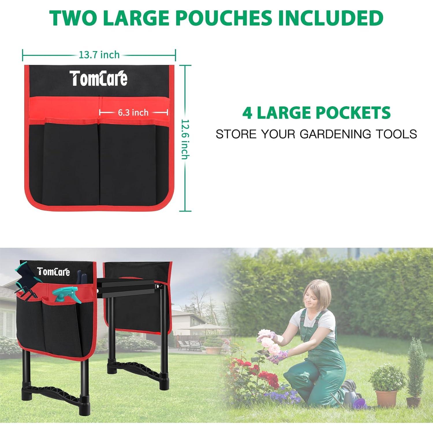 Rodillo y Asiento de Jardín TomCare 27 cm Almohadilla Suave Plegable