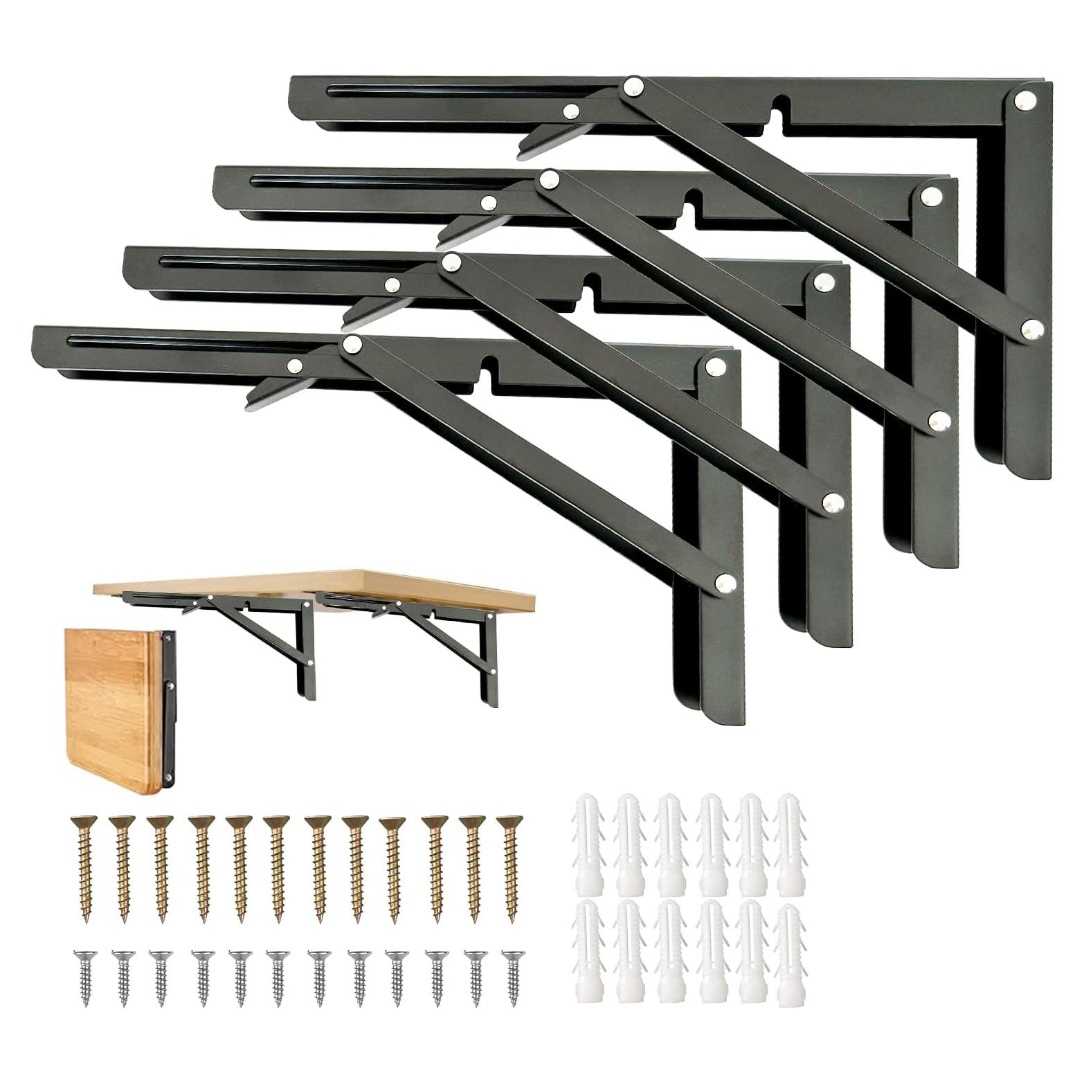 Soportes de estantería plegables Medach 30 cm 4 Pcs alta resistencia