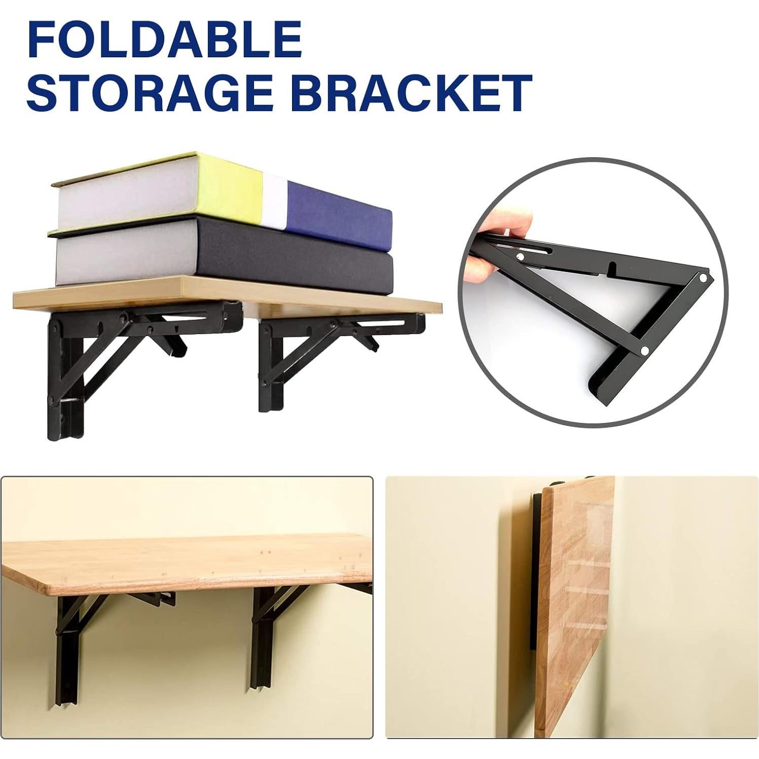 Soportes de estantería plegables Medach 30 cm 4 Pcs alta resistencia