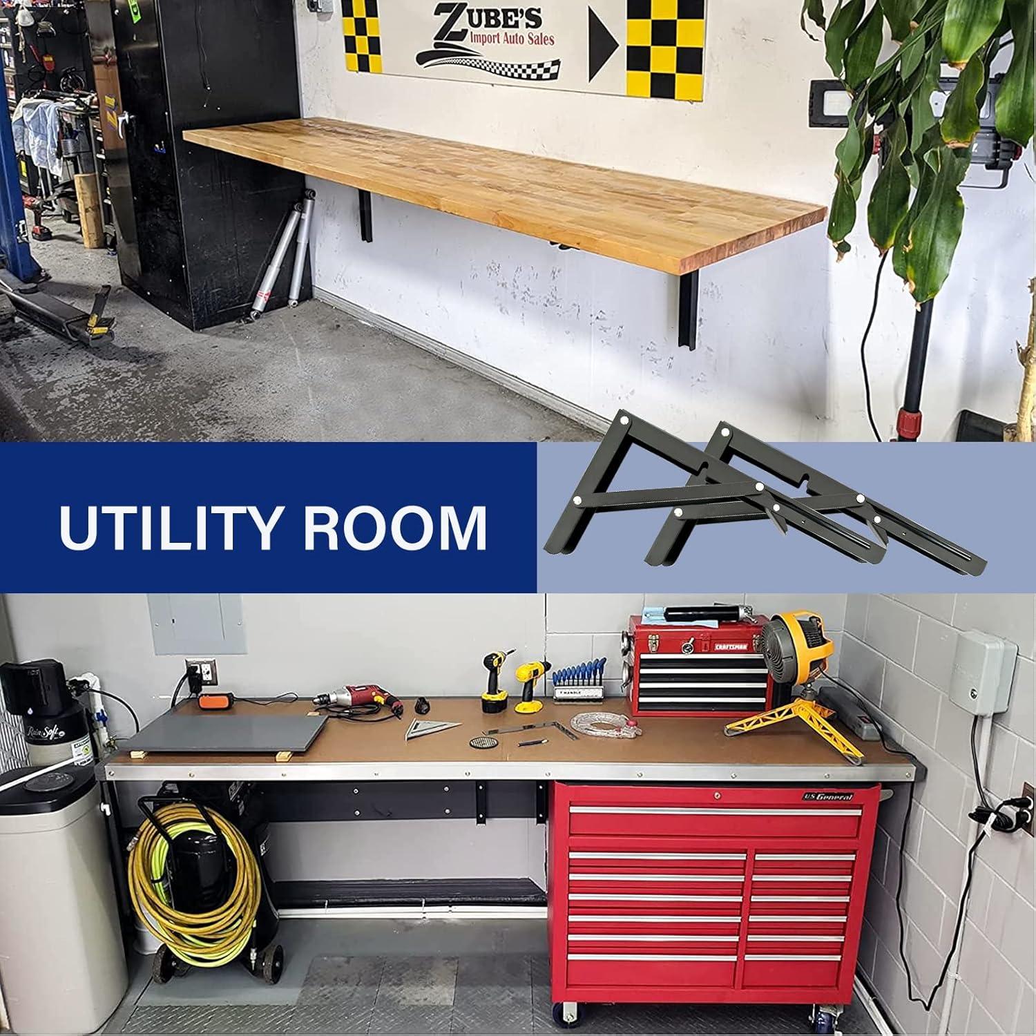 Soportes de estantería plegables Medach 30 cm 4 Pcs alta resistencia