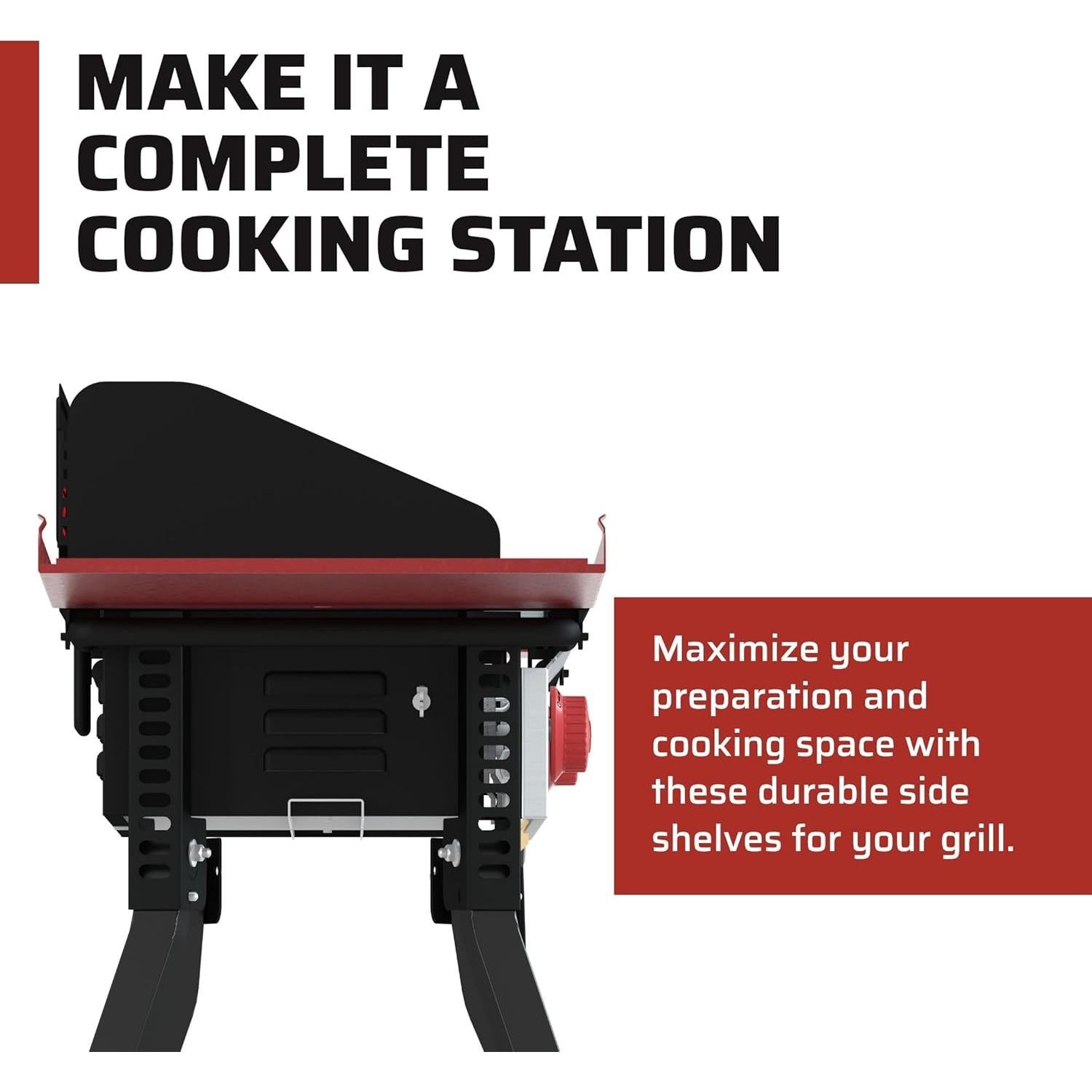 Estantes Laterales Plegables Camp Chef para Estufas 3 Quemadores