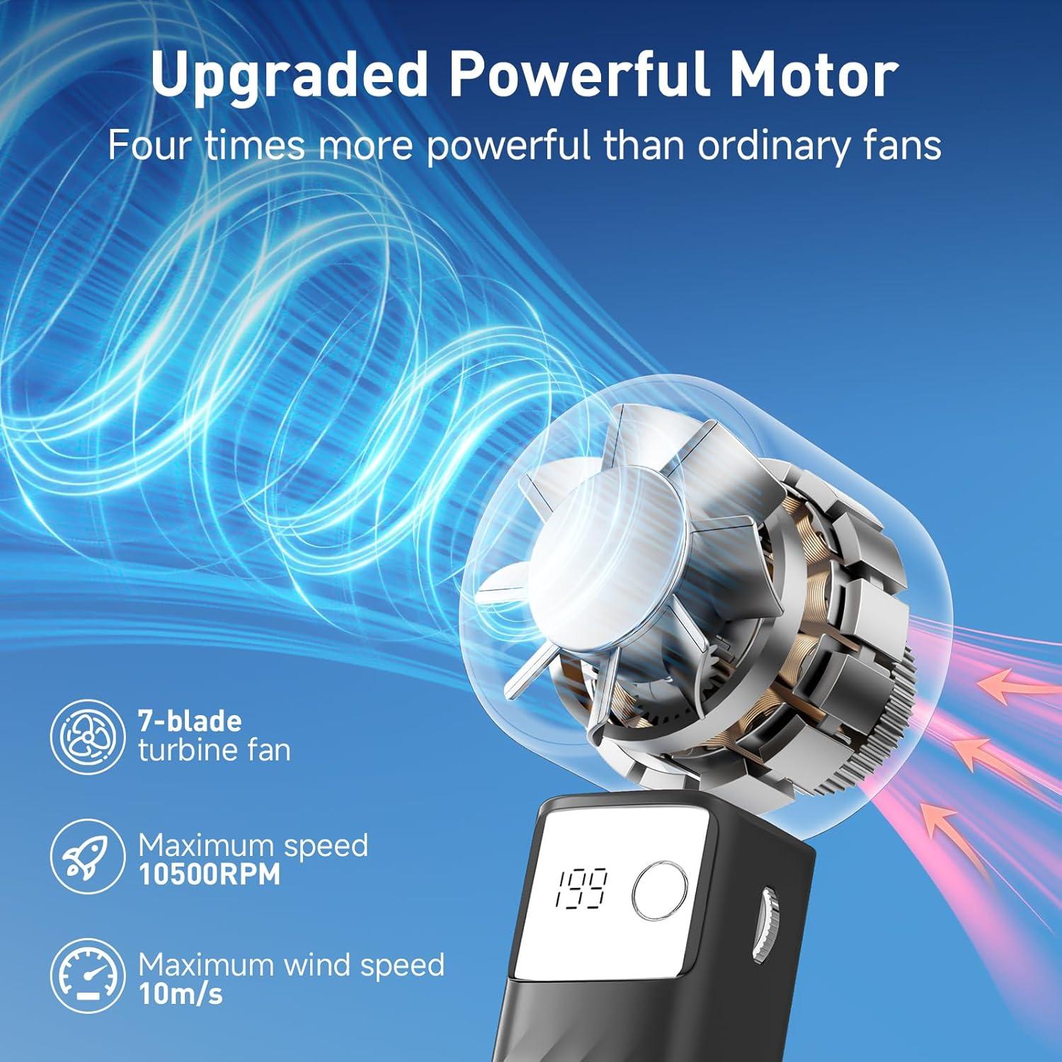 Ventilador Portátil de Mano YOSHENMO A225 Turbo 199 Velocidades