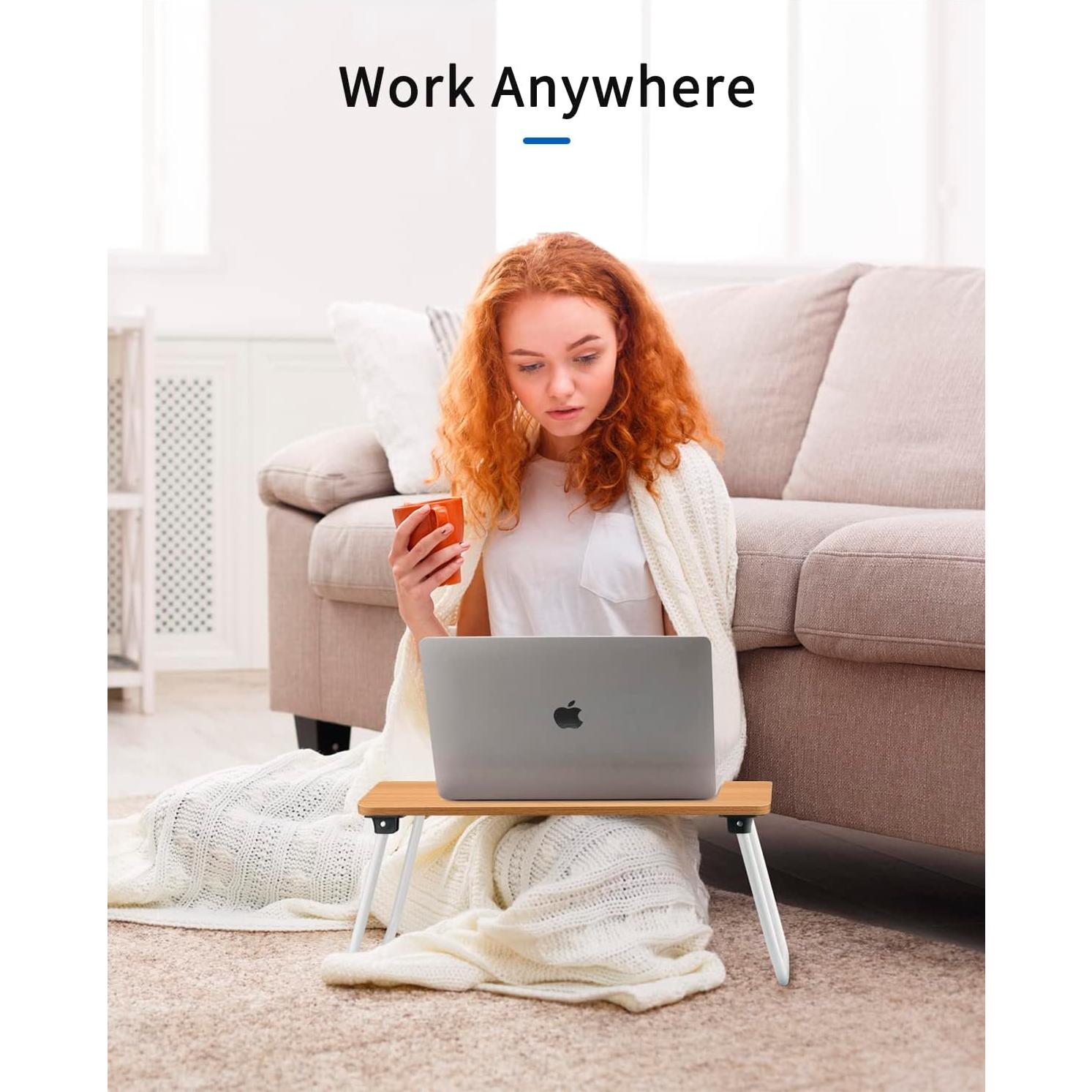 Mesa de Cama Plegable Ruxury para Portátil 28x44.5cm Madera