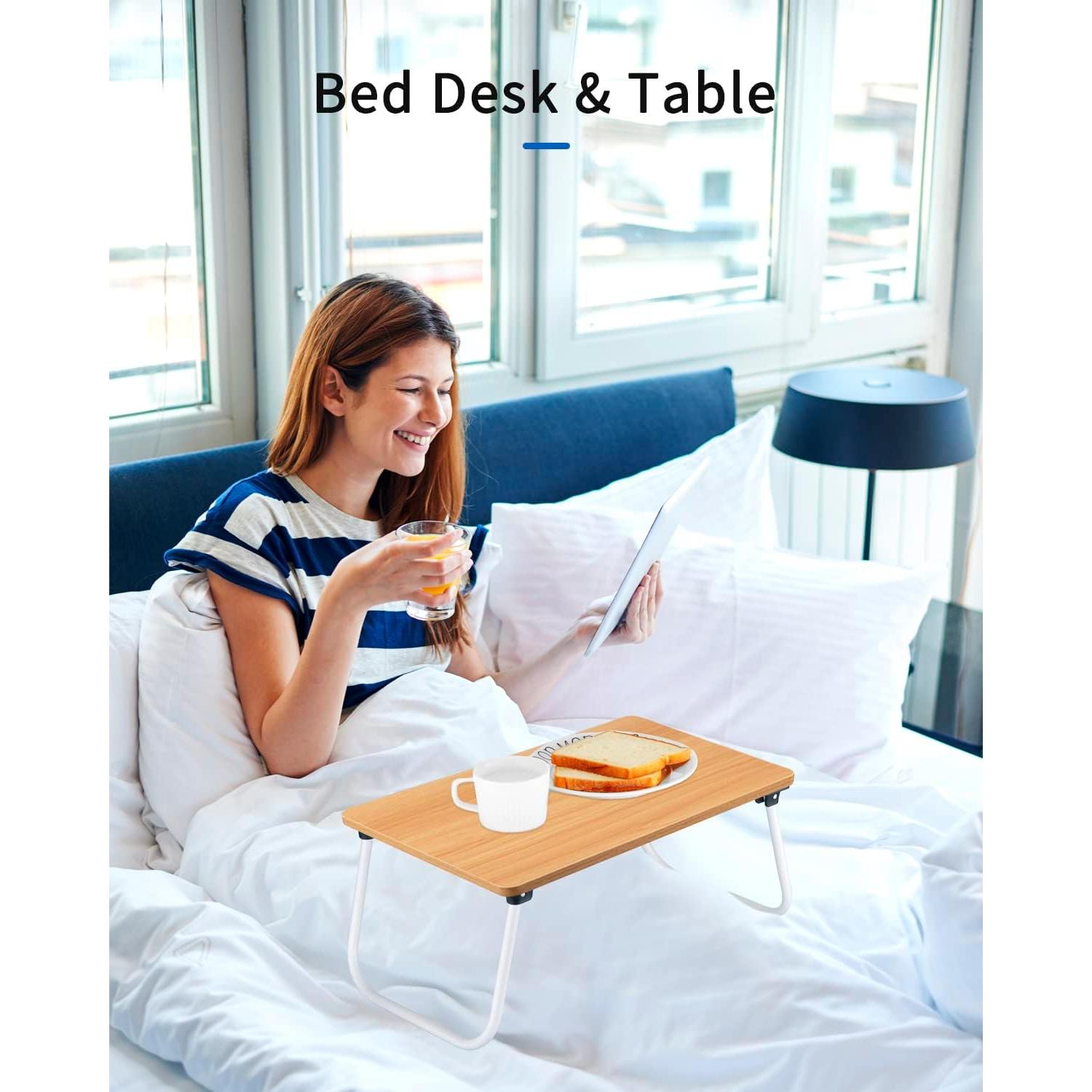 Mesa de Cama Plegable Ruxury para Portátil 28x44.5cm Madera