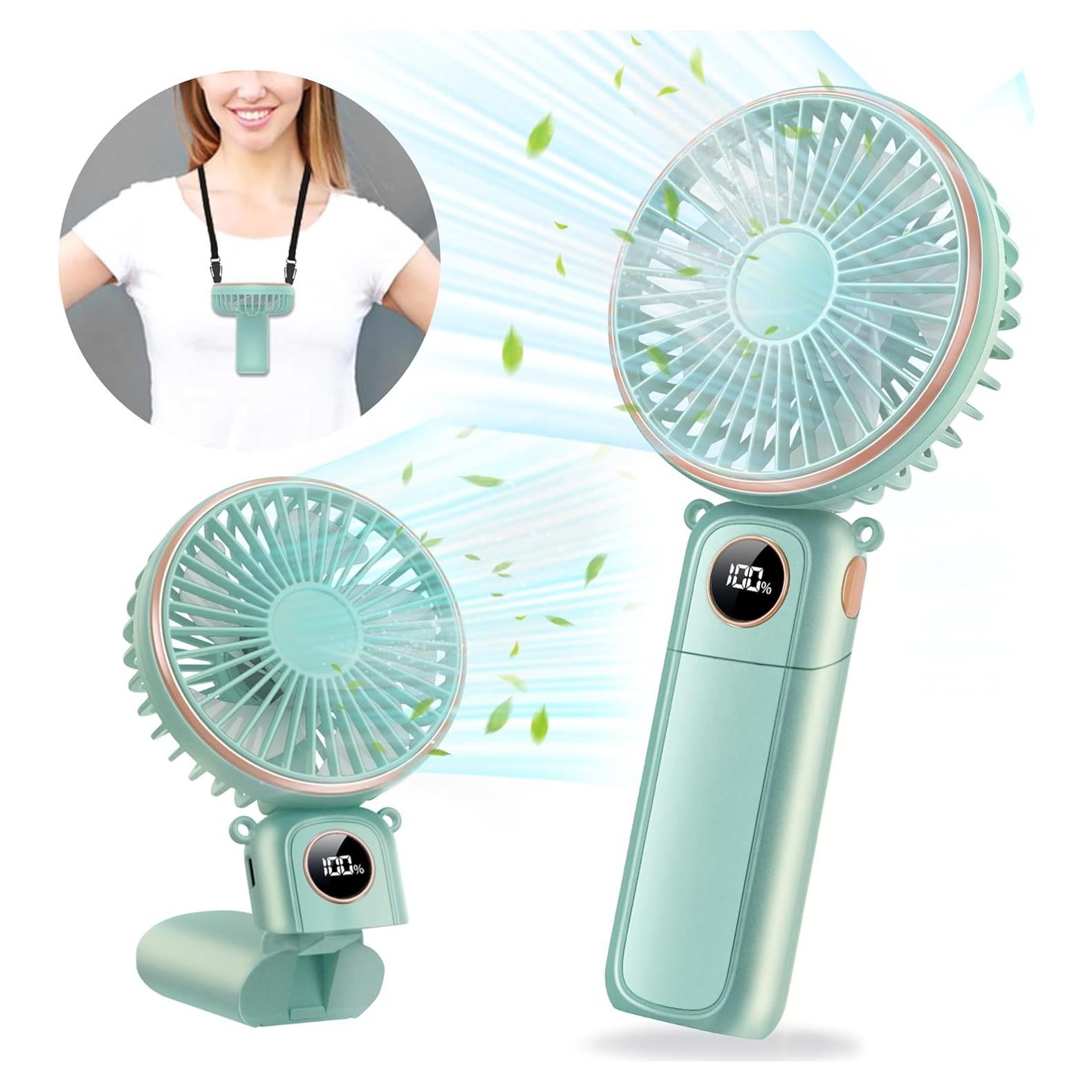 Ventilador Portátil CRISLEX 5200mAh Recargable USB 6 Velocidades