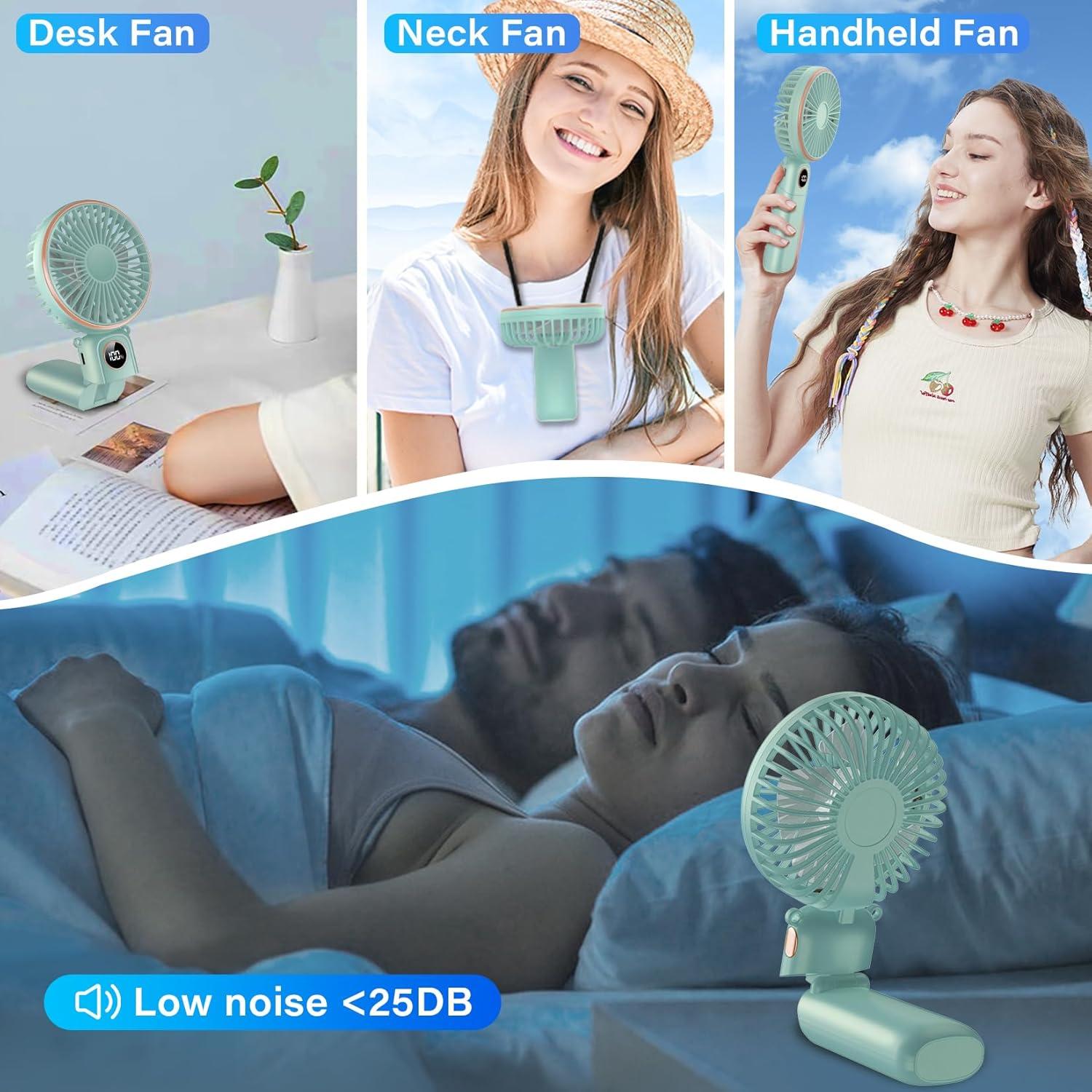 Ventilador Portátil CRISLEX 5200mAh Recargable USB 6 Velocidades