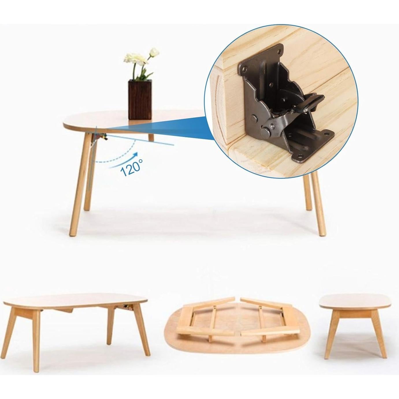 Soporte Plegable para Mesa Shanqian 8 Pack Acero Inoxidable