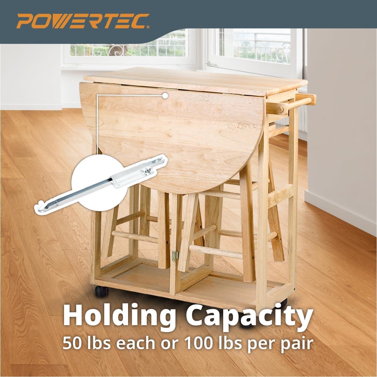 Soportes de Mesa Plegable de Metal POWERTEC 4PK - 22.68 kg