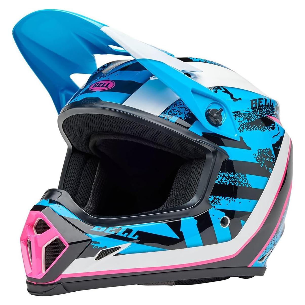 Casco de Motocross BELL MX-9 MIPS Azul/Rosa X-Large