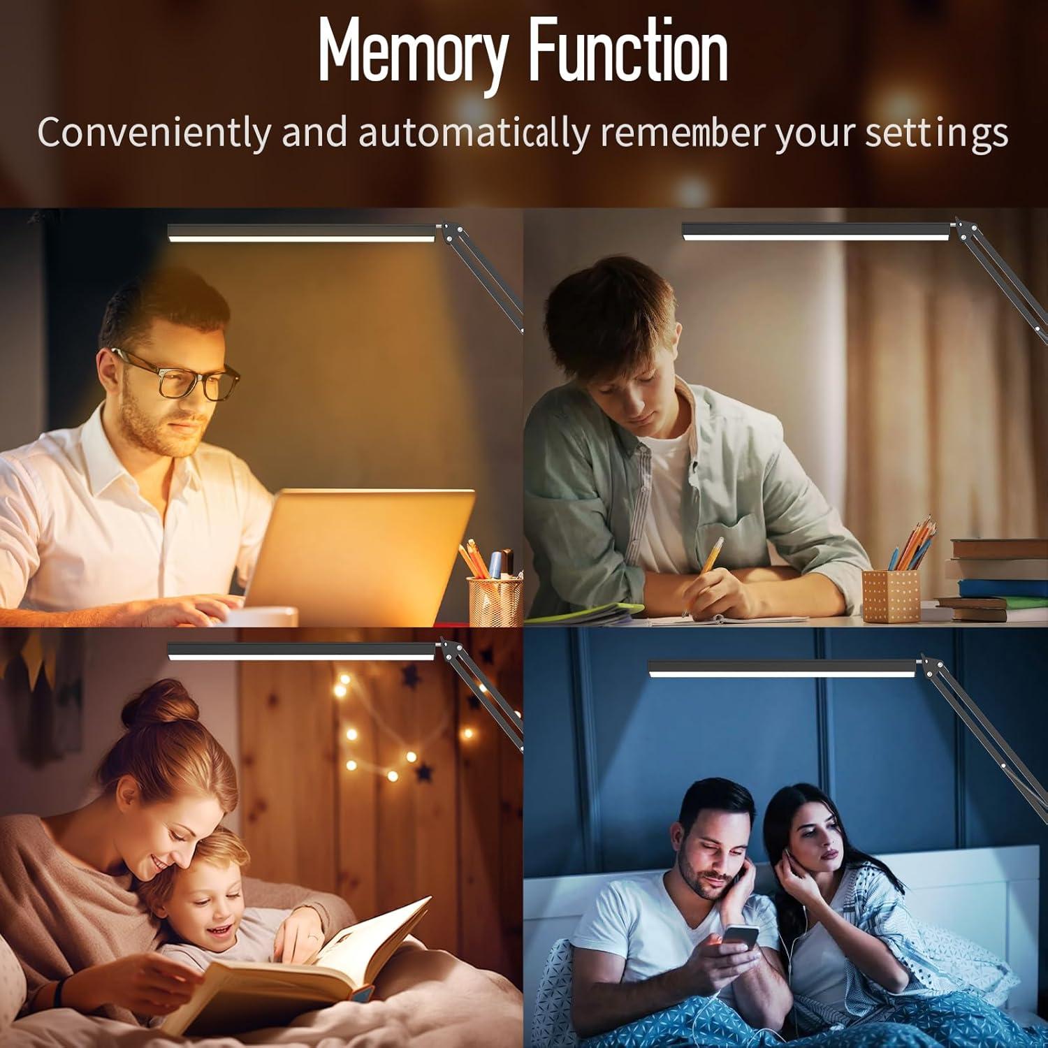 Lámpara de Escritorio LED BZBRLZ Regulable 3 Modos 10 Niveles