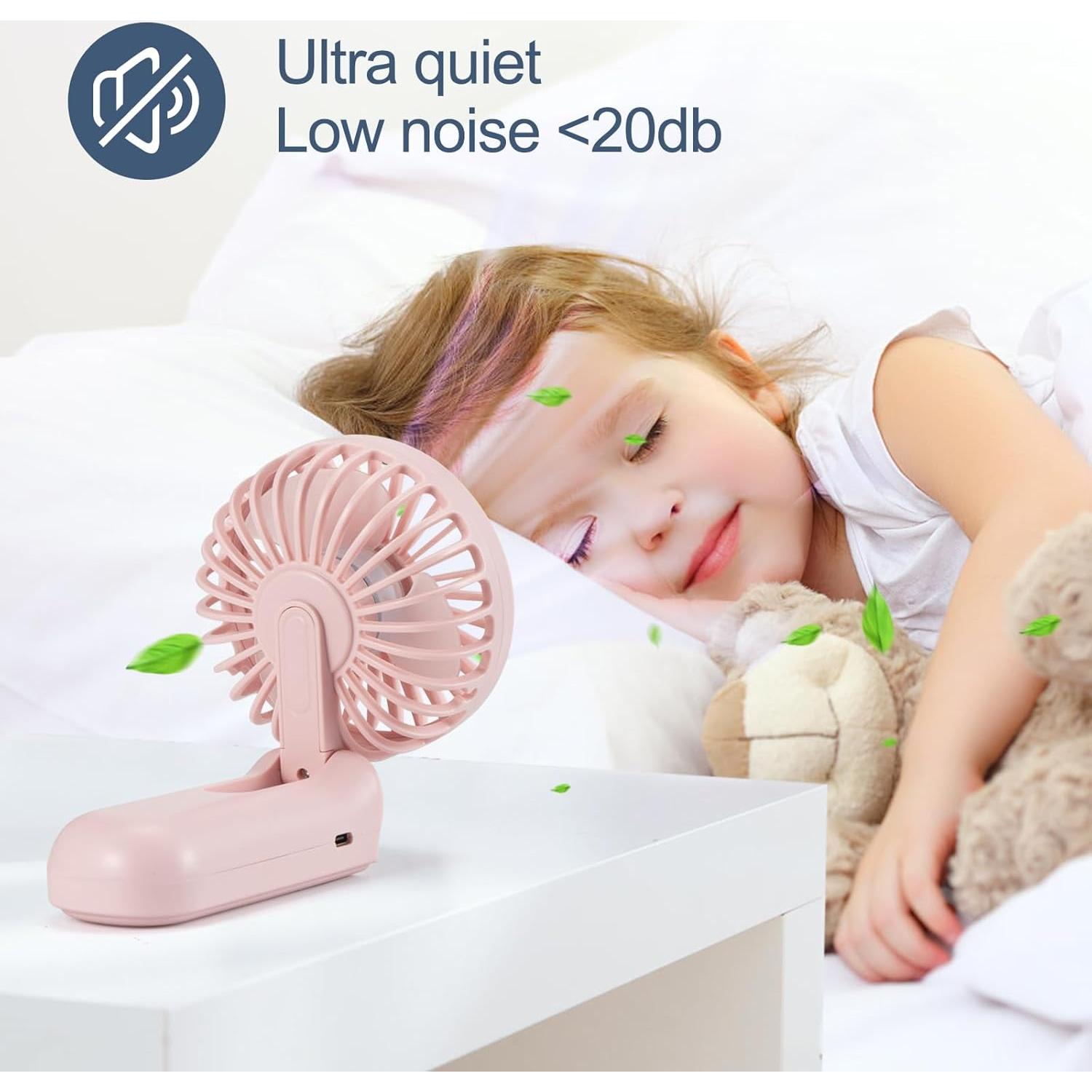 Ventilador Mini Portátil Leimaq F11 Recargable USB 5 Velocidades