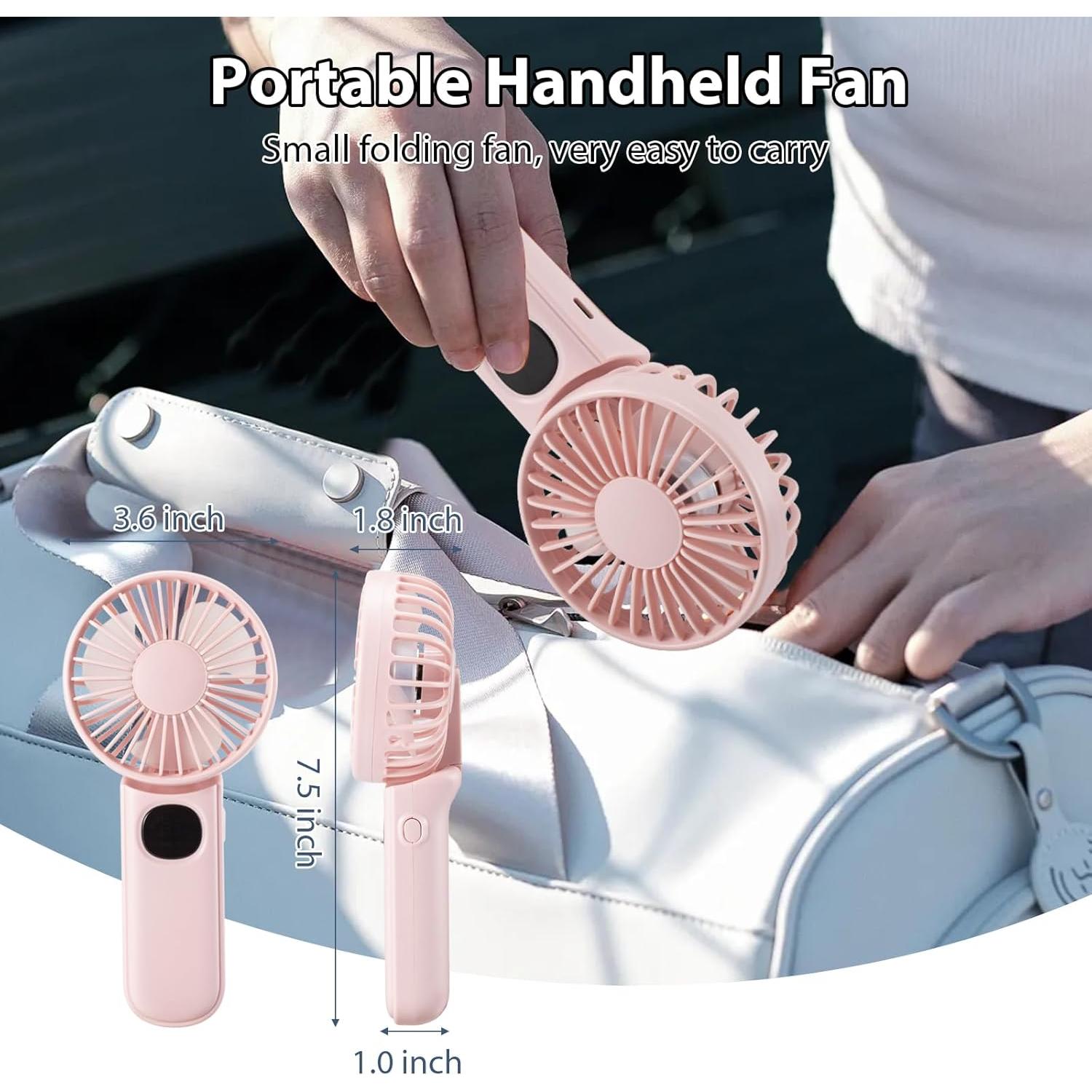 Ventilador Mini Portátil Leimaq F11 Recargable USB 5 Velocidades