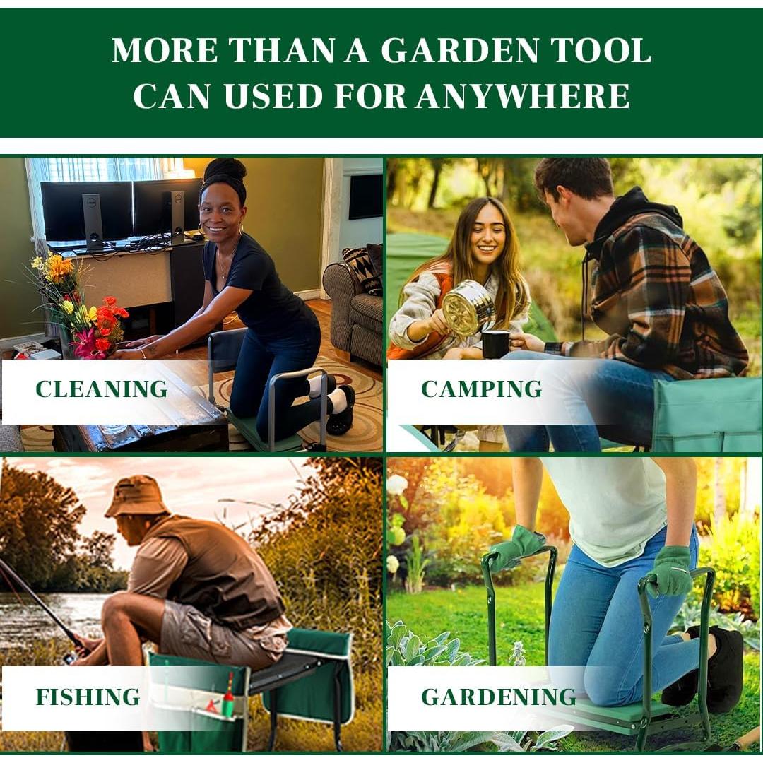 Banco de Jardinería Plegable Tendencias de Hogar y Jardín Verde