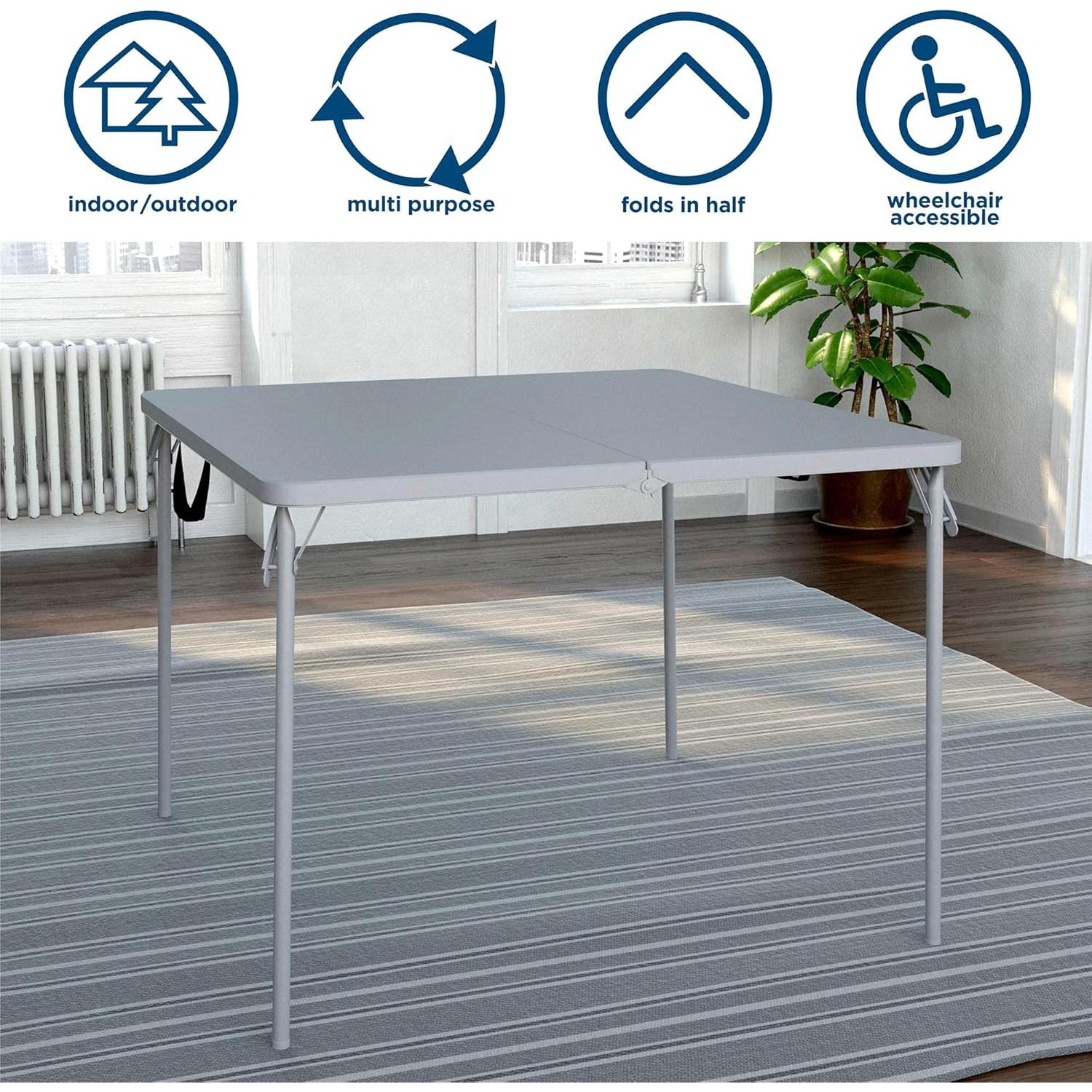 Mesa Plegable COSCO XL 97.79 cm con Mango, Accesible Sillas de Ruedas